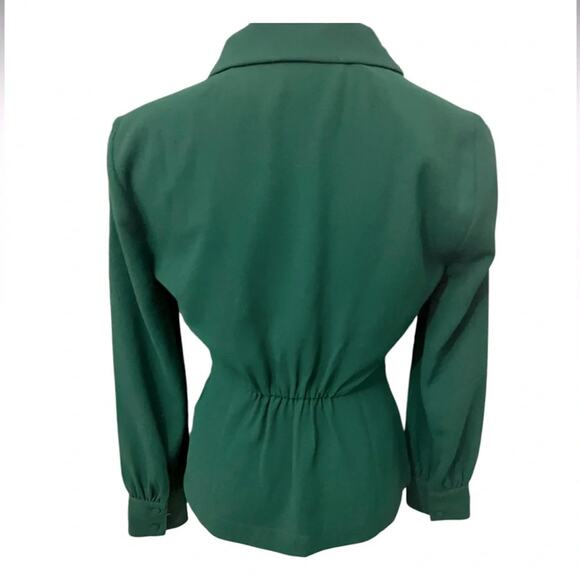 J.Crew Double V Blouse Green Size 0 - Picture 8 of 13